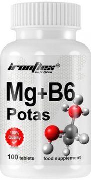 Магне в6 антистресс IronFlex Mg+B6 Potas 100 таб 21046 фото