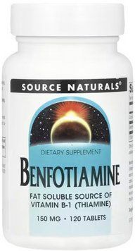 Бенфотиамин жирорастворимый витамин B1 Source Naturals Benfotiamine 150 mg 120 таб 3028839836 фото