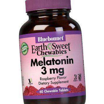 Мелатонин для сна Bluebonnet Nutrition Melatonin 3 mg 60 жевательных таб малина 19770 фото