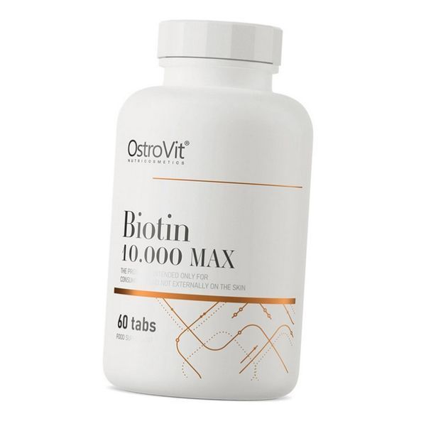 Биотин для волос OstroVit Biotin 10000 Max 60 таблеток 21820 фото