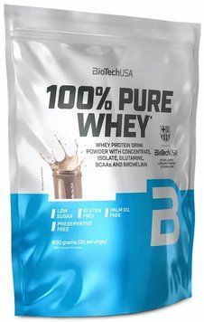 Сироватковий протеїн ізолят для росту м'язів та набору маси BioTech 100% Pure Whey 900 гр печиво з кремом 3206091180 фото