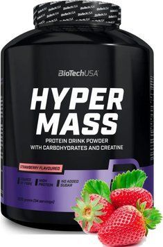 Гейнер для набору ваги BioTech Hyper Mass 4 kg полуниця 8739-05 фото