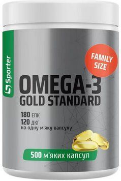 Омега-3 Sporter Omega-3 Gold Standard 500 гел карс 3028839861 фото