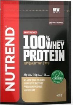 Сиворотковий протеїн Nutrend 100% Whey Protein 400 g шоколадний брауні 21298-03 фото