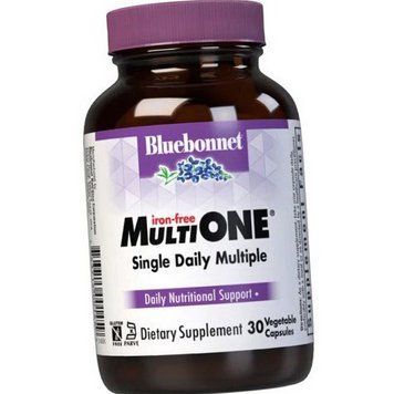 Вітаміни і мінерали без заліза Bluebonnet Nutrition Multi ONE Iron Free 30 капсул 20642 фото