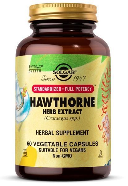 Порошок глоду (екстракт) Солгар Solgar Hawthorn Herb Extract 60 капсул 20043 фото