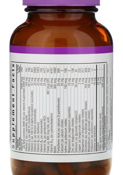 Вітаміни і мінерали без заліза Bluebonnet Nutrition Multi ONE Iron Free 30 капсул 20642 фото
