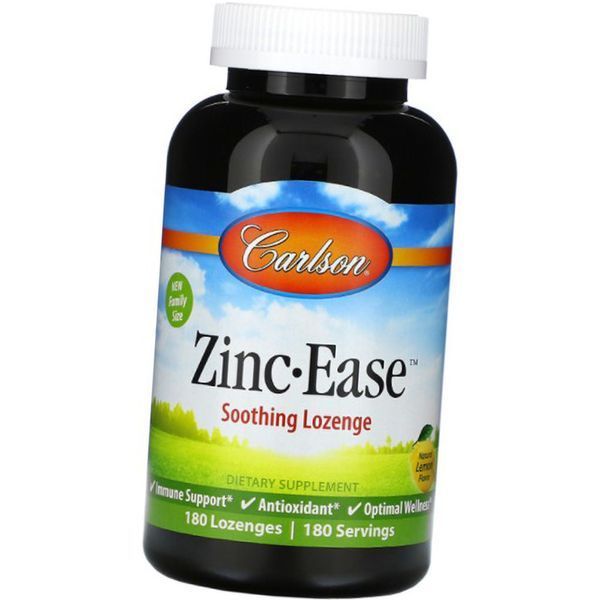 Цитрат цинку Carlson Labs Zinc Ease 84 lozenges 19490 фото