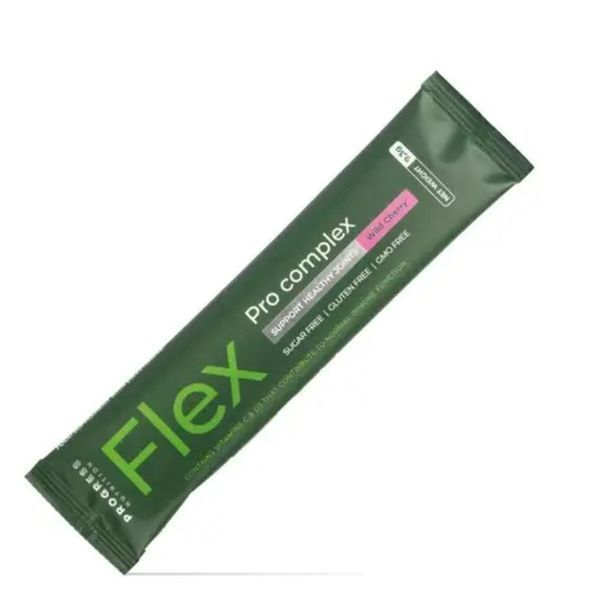 Хондропротектори з глюкозаміном та хондроїтином для суглобів Progress Nutrition Flex Pro Complex 42*9,3 g bags дика вишня 3156186730 фото