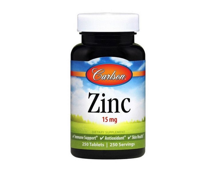 Цинк глюконат Carlson Labs Zinc 15 mg 250 таблеток 18034 фото