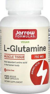 Глутамін Jarrow Formulas L-Glutamine 750мг 120 капс 2956575412 фото