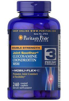 Double Strength Glucosamine, Chondroitin MSM Joint Soother 240 caplets 9101 фото