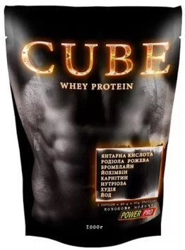 Концентрат сироваткового протеїну Power Pro CUBE Whey Protein 1 кг Кокосове молоко 3478 фото