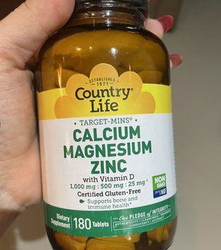 Кальцій Магній Цинк Вітамін Д Country Life Calcium Magnesium Zinc with Vitamin D 180 таб 21493 фото