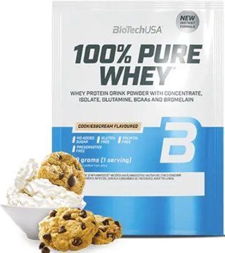 Сывороточный белок BioTech 100% Pure Whey 28 гр печенье с кремом 10273-07 фото