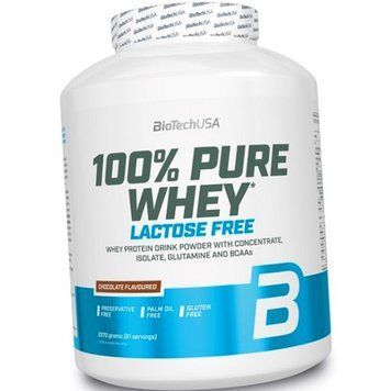 Спортивний сироватковий білок (протеїн) BioTech 100% Pure Whey Lactose Free 2.27кг 10890 фото