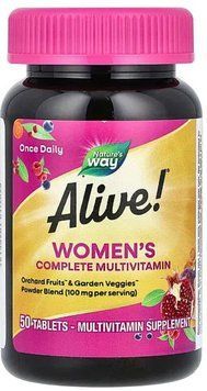 Мультивітаміни для жінок Alive! Women's Complete Multivitamin 50 tabs 2956572037 фото