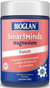 Вітаміни для мозку та пам'яті дитячі з магнієм Bioglan SmartMinds Magnesium Focus 60 жувальних пастилок 3156181657 фото