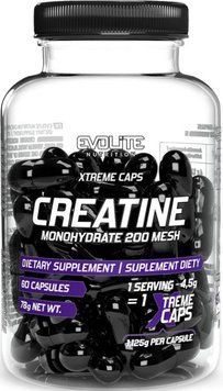 Креатин Моногидрат Evolite Nutrition Creatine Monohydrate Xtreme 60 капсул 22174 фото