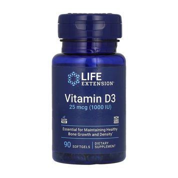 Витамин Д3 Life Extension Vitamin D3 1000 IU 90 softgels 2956571565 фото