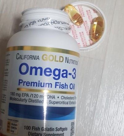 Жирні кислоти Омега 3 California Gold Nutrition Omega-3 Premium Fish Oil 100 капсул рибних 18848 фото