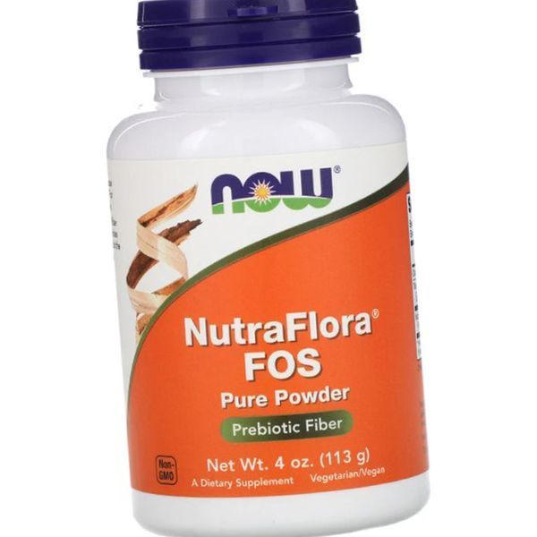 Фруктоолигосахариды NOW NutraFlora FOS pure powder 113 г 19049 фото