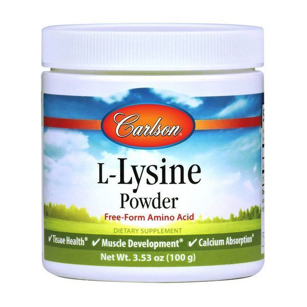 Л-лизин Carlson Labs L-Lysine Powder 100 грамм 11408 фото