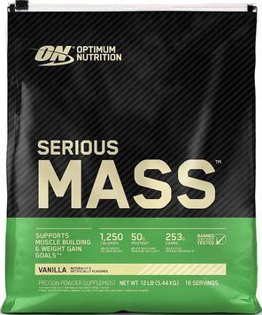 Гейнер для набору веса Optimum Serious Mass 5,45 кг ваниль 18-04 фото
