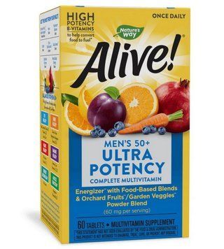 Вітаміни для чоловіків віком від 50 років Nature's Way Alive! Men's 50+ Ultra Potency 60 таблеток 20749 фото