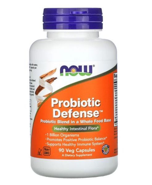 Пробіотик NOW Probiotic Defense 90 капсул вегетаріанських 19178 фото