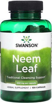 Лист Нима Swanson Neem Leaf 500 mg 100 капс 2956577140 фото