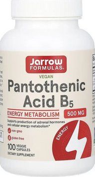 Пантотенова кислота вітамін В5 Jarrow Formulas Pantothenic Acid 500мг 100 раст капс 2956575416 фото