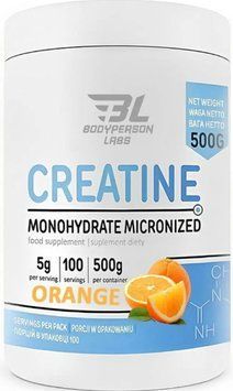 Креатин моногідрат Bodyperson Labs Creatine Monohydrate 500г апельсин 22499 фото