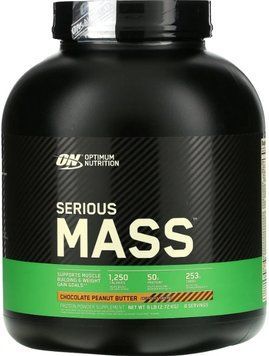 Гейнер Optimum Nutrition Serious Mass 2,7 kg шоколад та арахісова паста 17-05 фото