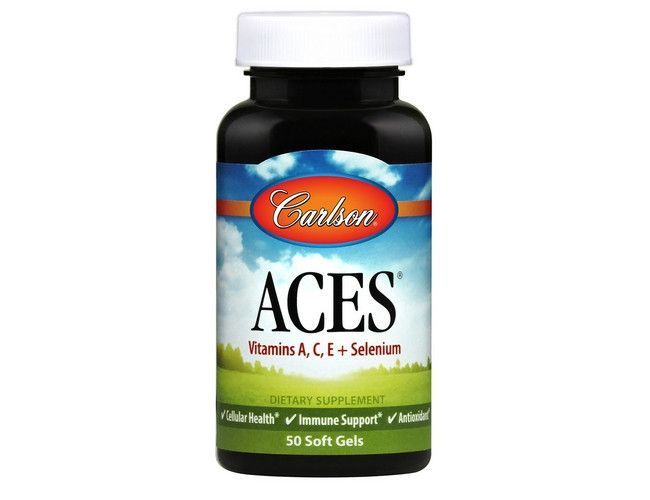 Витамины Carlson Labs ACES Vitamins A,C,E + Selenium 50 гелевых капсул 18033 фото