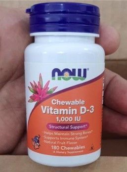 Витамин D3 NOW Vitamin D-3 1000 IU Chewable 180 жевательных таблеток 9136 фото