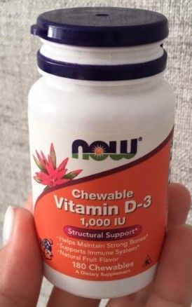 Витамин D3 NOW Vitamin D-3 1000 IU Chewable 180 жевательных таблеток 9136 фото