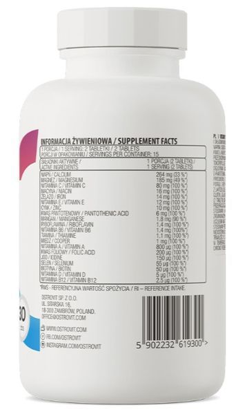 Мультивитамины OstroVit Vit Min 100% 30 таблеток 9419 фото