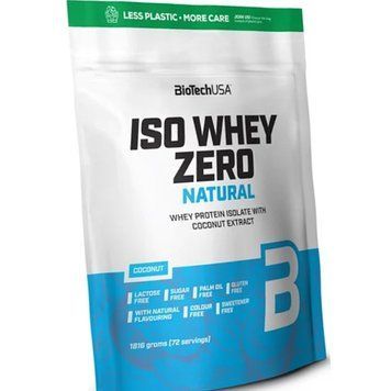 Спортивний сироватковий білок ізолят (протеїн) BioTech Iso Whey Zero Natural 1,816 кг 11543 фото
