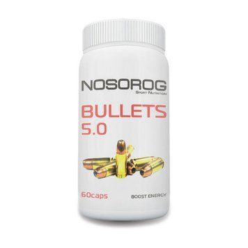 Предтренировочний комплекс NOSORIG Bullets 5.0 60 капс 11447 фото
