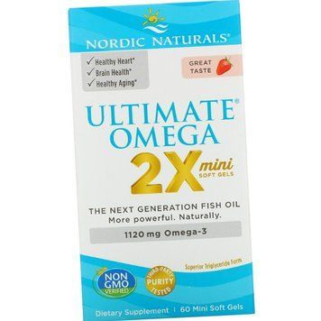 Жирні кислоти Омега 3 Nordic Naturals Ultimate Omega 2X 1120 mg 60 міні капсул лимон 19848 фото