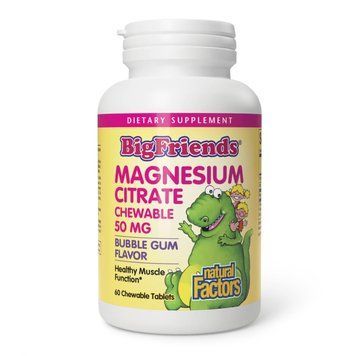 Мінерали Natural Factors Магній цитрат для дітей Magnesium Citrate 50mg 60 tabs Бабал гам 2956574303 фото