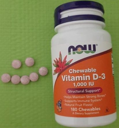 Витамин D3 NOW Vitamin D-3 1000 IU Chewable 180 жевательных таблеток 9136 фото