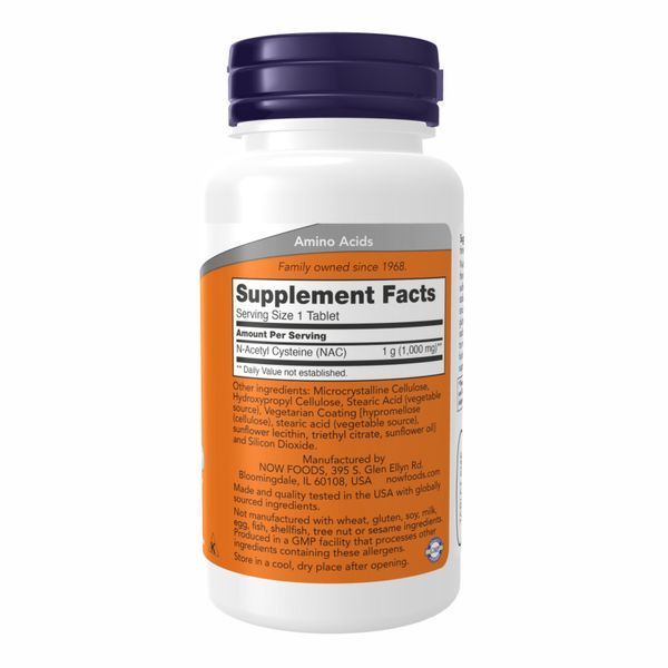 Ацетилцистеїн Now Foods N-Acetyl-Cysteine 1000mg 120 tabs 2956568274 фото