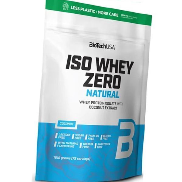 Спортивний сироватковий білок ізолят (протеїн) BioTech Iso Whey Zero Natural 1,816 кг 11543 фото