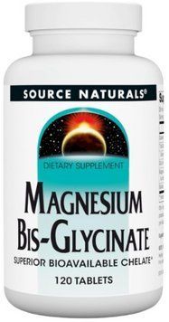 Магний бисглицинат Source Naturals Magnesium Bisglycinate Powder 120 таб 23727 фото