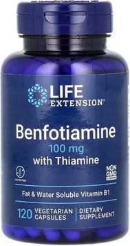 Бенфотіамін із тиаміном Life Extension Benfotiamine with Thiamine 100 mg 120 вег капс 2956570400 фото