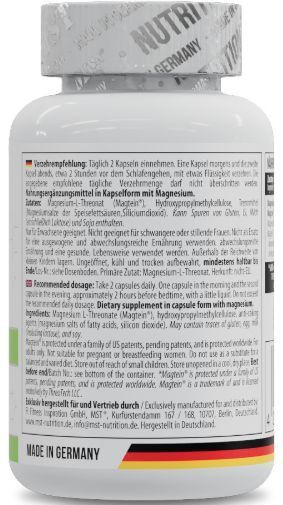 Треонат магнію для мозку пам'яті та сну MST Magtein magnesium l-threonate 1000 mg 60 капс 3008632017 фото