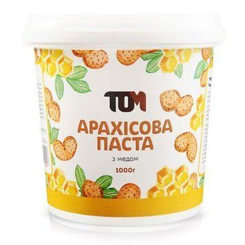Арахісова паста ТОМ 1 кг з медом 8998 фото