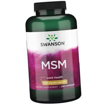 МСМ сера для суставов Swanson MSM 500 mg 250 caps 20770 фото